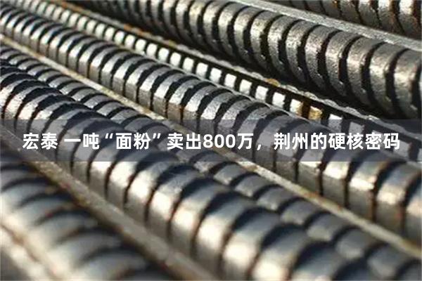 宏泰 一吨“面粉”卖出800万，荆州的硬核密码